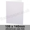 Zeta Hammer Texture, Pre-creased, Single Fold Cards, 350gsm, 108 x 140mm, (American A2) Brilliant White