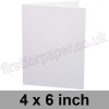 Zeta Linen Texture, Pre-creased, Single Fold Cards, 350gsm, 102 x 154mm (4 x 6 inches), Brilliant White