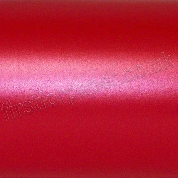Centura Pearlescent Single Sided Card, 310gsm, Xmas Red