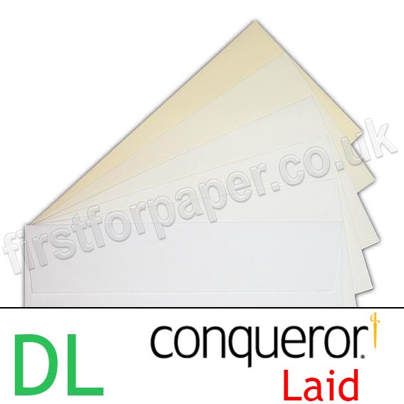 Conqueror Texture Laid Envelopes, DL (110 x 220mm)