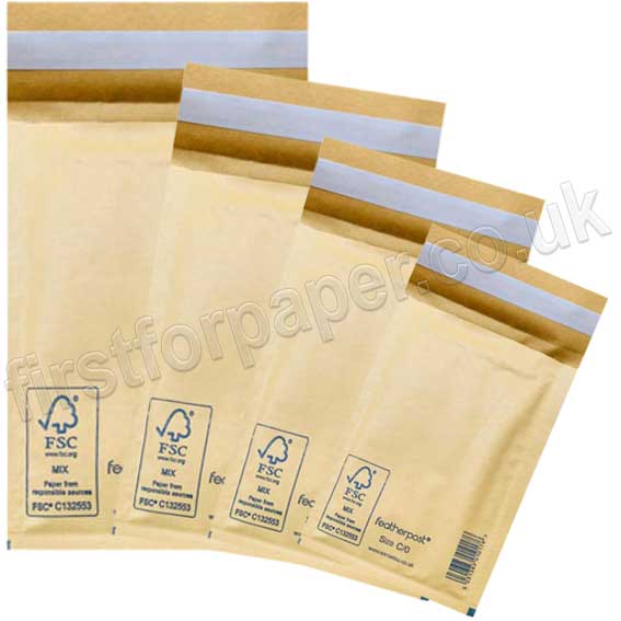 Featherpost Gold Padded Envelopes