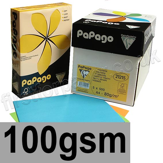Papago Coloured Paper, 100gsm