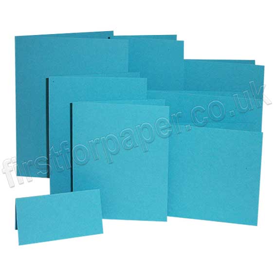 Colorset Recycled, 270gsm, Pre-Creased, Single Fold Cards, Aquamarine