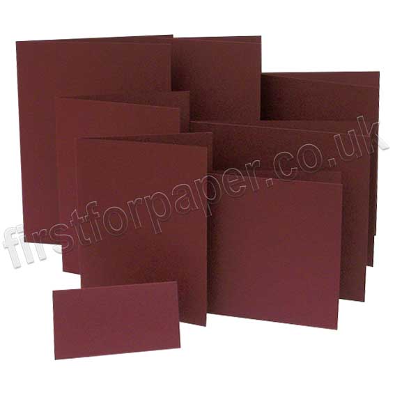 Rapid Colour, Pre-Creased, Single Fold Cards, Burgundy