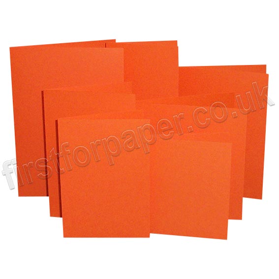 Rapid Colour, Pre-Creased, Single Fold Cards, Fantail Orange