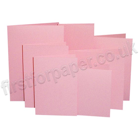 Rapid Colour, Pre-Creased, Single Fold Cards, Flamingo Pink
