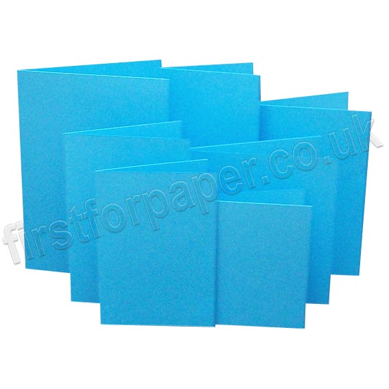 Rapid Colour, Pre-Creased, Single Fold Cards, Peacock Blue