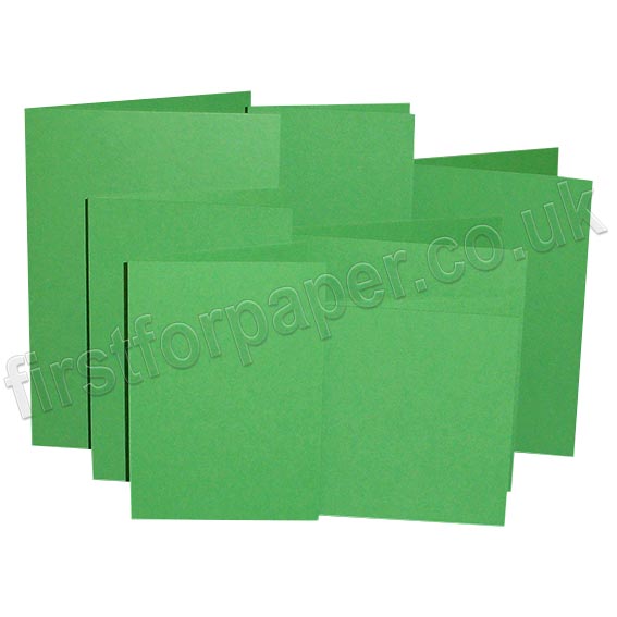 Rapid Colour, Pre-Creased, Single Fold Cards, Woodpecker Green