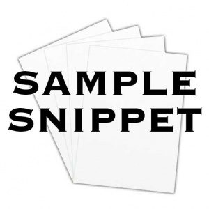 •Sample Snippet, Solna Bright White Cartridge Paper, 120gsm