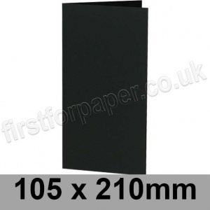Rapid Colour Card, Pre-creased, Single Fold Cards, 225gsm, 105 x 210mm, Black