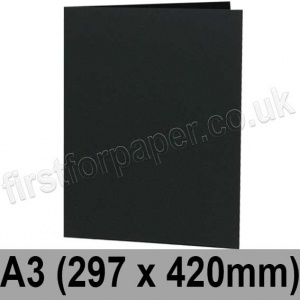Rapid Colour Card, Pre-creased, Single Fold Cards, 240gsm, 297 X 420mm (A3), Black