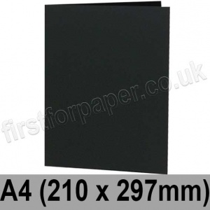 Rapid Colour Card, Pre-creased, Single Fold Cards, 225gsm, 210 x 297mm (A4), Black