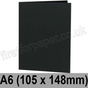 Rapid Colour Card, Pre-creased, Single Fold Cards, 225gsm, 105 x 148mm (A6), Black