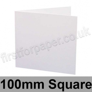 Swift, Pre-creased, Single Fold Cards, 300gsm, 100mm Square, White (New Formula)
