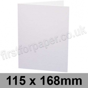 Craven Silk, Pre-creased, Single Fold Cards, 250gsm, 115 x 168mm, White