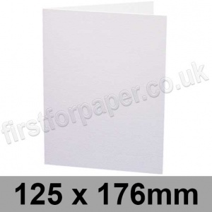 Craven Silk, Pre-creased, Single Fold Cards, 250gsm, 125 x 176mm, White