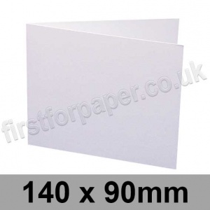 Swift, Pre-creased, Single Fold Cards, 300gsm, 140 x 90mm, White (New Formula)