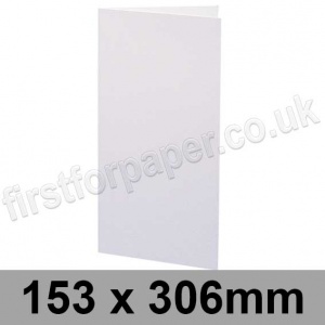 Swift, Pre-creased, Single Fold Cards, 250gsm, 153 x 306mm, White (New Formula)