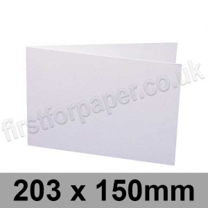 Swift, Pre-creased, Single Fold Cards, 300gsm, 203 x 150mm, White (New Formula)