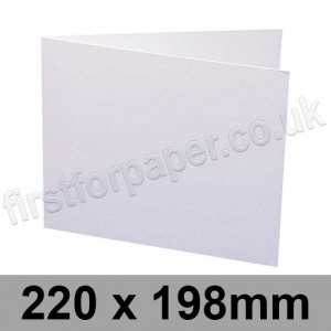 Swift, Pre-creased, Single Fold Cards, 250gsm, 220 x 198mm, White (New Formula)