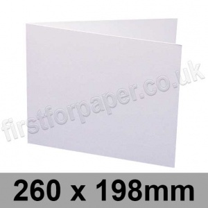 Swift, Pre-creased, Single Fold Cards, 250gsm, 260 x 198mm, White (New Formula)