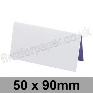 Trident, Single Sided, Semi Gloss, Pre-creased, Place Cards, 380gsm, 50 x 90mm, White