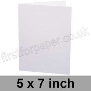 Dove Recycled, Pre-creased, Single Fold Cards, 300gsm, 127 x 178mm (5 x 7 inch), White