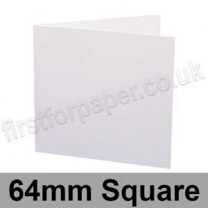 Swift, Pre-creased, Single Fold Cards, 250gsm, 64mm Square, White (New Formula)