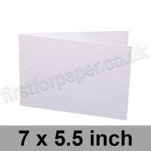 Swift, Pre-creased, Single Fold Cards, 250gsm, 178 x 140mm (7 x 5.5 inch), White (New Formula)
