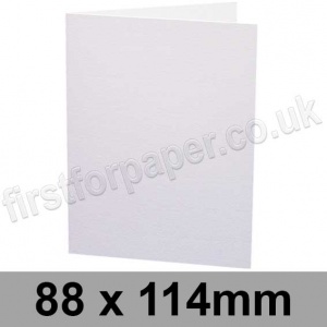 Craven Silk, Pre-creased, Single Fold Cards, 300gsm, 88 x 114mm, White