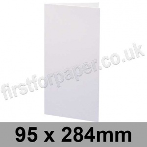 Swift, Pre-creased, Single Fold Cards, 300gsm, 95 x 284mm, White (New Formula)