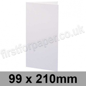 Craven Silk, Pre-creased, Single Fold Cards, 250gsm, 99 x 210mm, White