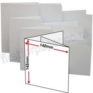 Celestial Design Smooth, Pre-creased, Two Fold Cards, 250gsm, 148mm Square, White