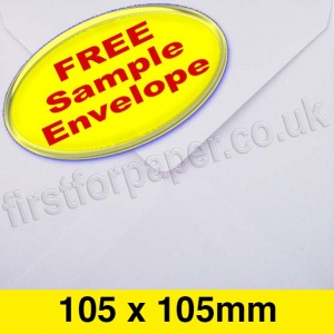 Sample Apollo Envelope, 105 x 105mm, White