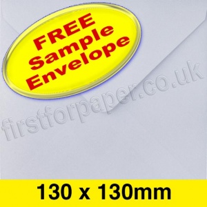 •Sample Apollo Envelope, 130 x 130mm, White
