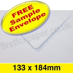 Sample Apollo Envelope, 133 x 184mm, White