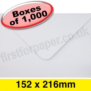 Apollo Greetings Card Envelope, 152 x 216mm, White - 1,000 Envelopes