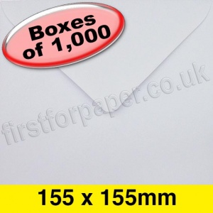 Apollo Greetings Card Envelope, 155 x 155mm, White - 1,000 Envelopes