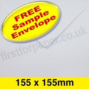 •Sample Apollo Envelope, 155 x 155mm, White