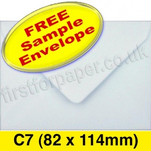•Sample Apollo Envelope, C7 (82 x 114mm), White