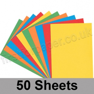 Pegasi, Thick Card Pack, Bright Shades, 50 A4 sheets