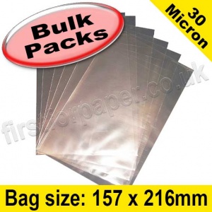 Cello Bag, with plain flaps, Size 157 x 216mm - 1,000 pack