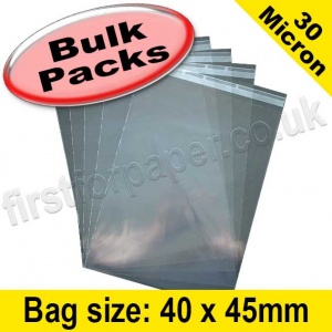 Olympus, Cello Bag, with re-seal flaps, Size 40 x 45mm - 1,000 pack