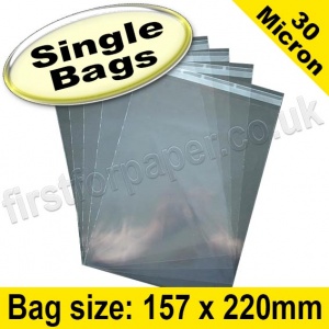 EzePack, Cello Bag, with re-seal flaps, Size 157 x 220mm