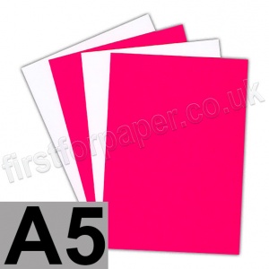 Centura Neon, Dayglo Fluorescent Card, 260gsm, A5, Pink