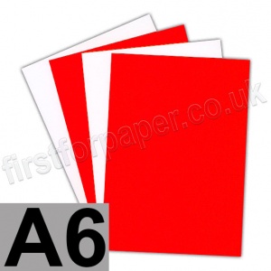 Centura Neon, Dayglo Fluorescent Card, 260gsm, A6, Red