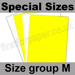 Centura Neon, Dayglo Fluorescent Card, 260gsm, Special Sizes, (Size Group M), Yellow