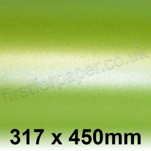 Centura Pearl, Single Sided, 310gsm, 317 x 450mm, Chartreuse