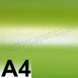 Centura Pearl, Single Sided, 310gsm, A4, Chartreuse