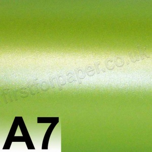 Centura Pearl, Single Sided, 310gsm, A7, Chartreuse